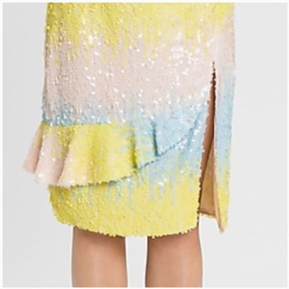 Anthropologie Endless Rose Sequin Pastel Midi Skirt NWOT Small JB - Picture 3 of 8